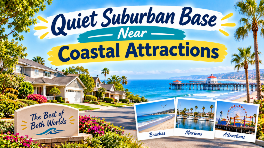 Quiet Suburban Base Near Coastal Attractions